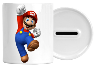 Detská pokladnička - Detská prasiatka Super Mario Bross s menom