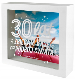 Detská pokladnička - Piggy Bank na 30. narodeniny dobytie sveta darček