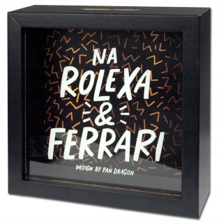 Detská pokladnička - Piggy Bank pre úspory Rolex a Ferrari BankNote