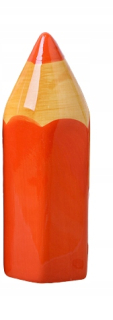 Detská pokladnička - Keramická ceruzka Piggy Bank 26 cm červená