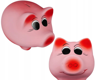 Pokladnička pre deti - Keramická prasiatka banka Piggy Bank xl ruže