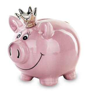 Detská pokladnička - Piggy Bank s korunou 12x11,5x9cm 146878