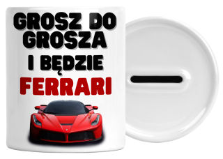 Pokladnička pre deti - Piggy Bank s menom Ferrari Darček pre chlapca