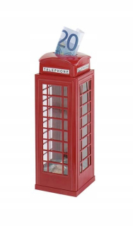 Detská pokladnička - Metal Piggy Bank English Telephone Book!