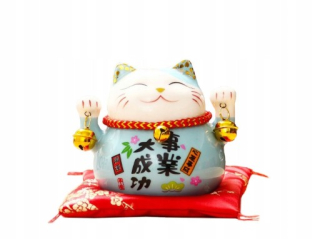 Detská pokladnička - Skarolawka Kot of Happiness čínske mačiatko Maneki-neko