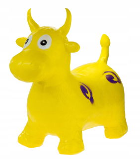 Gumový jumper pre skákanie krówka kravy žltá