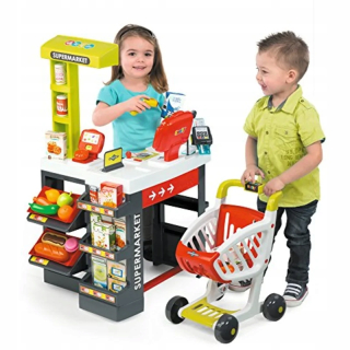 SMOBY 350210 Shop Supermarket pokladnice Red