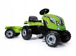 Smoby Tractor s farmárom XL Trailer Green