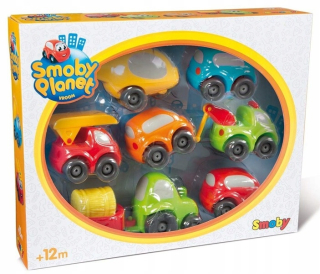 SMOBY Vroom Planet Sada 7 motorového vozidla Vozidlá