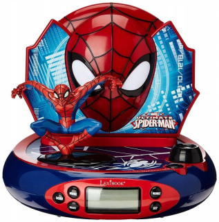 Hodiny do detskej izby - Spiderman budík pre deti s projektorom