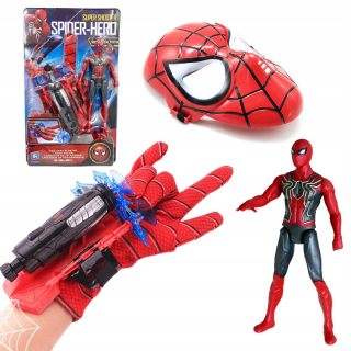 Postavička - Spiderman figuárka rukavice spúšťača pavúky