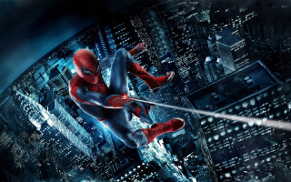 Samolepky do detskej izby - Spidermanská nálepka na stenu - plagát 50 cm K221