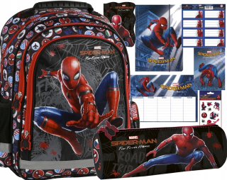 Školská taška, batoh - SPIDERMAN BACKPACK Školská taška do 1. triedy CUSTE 8IN1