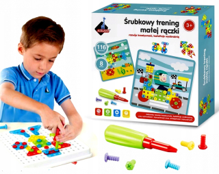 ŚRUBKOWY TRÉNING manipuláciu s malými VÝROBCA MOZAIKA