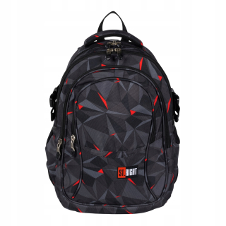 Školský batoh - ST.RIGHT BACKPACK BP1 4-článkový ČIERNY ABSTRACTION 626371
