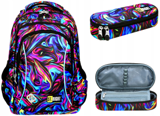 Školský batoh - Batoh St.right BP26 3K Blue Illusion + Cencil Case S