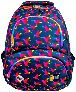 Školský batoh - Batoh St.Right BP7 4-cm Dúhové vtáky 622496