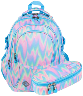 Školský batoh - Batoh St.right+Puzdro pre ceruzku Ombre Bubble Gum-5525