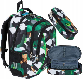 Školský batoh - St.Right School Backpack Youth 3D Blocks