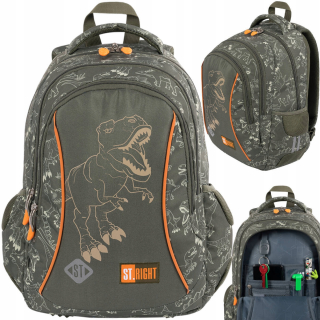 Školský batoh - St.Right Backpack School Bag T-Rex Dinosaur