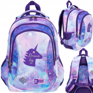 Školská taška, batoh - St.Right Backpack School Bag Unicorns 3-Kom