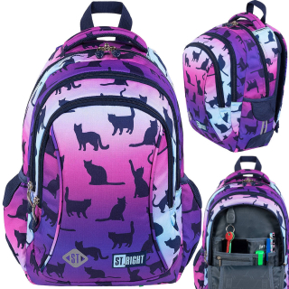 Školský batoh - St.right Backpack School School Bag s Kitty Kitty