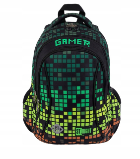 Školský batoh - Pravý pixel Gamer Minecraft 3 Kom Batoh