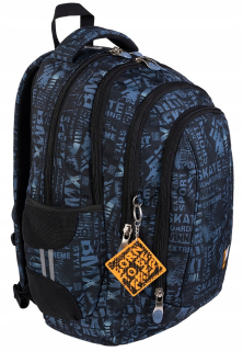 Školský batoh - ST.RIGHT 4-komorový školský batoh EXTREME BLACK 04