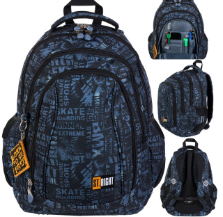 Školský batoh - Batoh St.Right School 4 cms Extreme Black