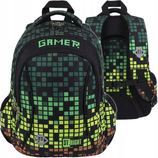 Školský batoh - Batoh St.Right School 3-Kom Pixel Gamer BP26