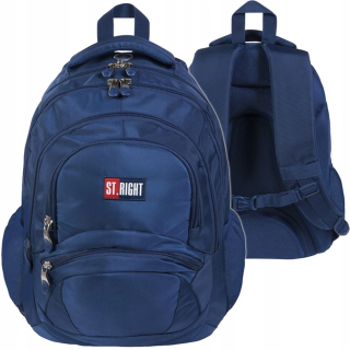 Školský batoh - Batoh St.Right School Batoh 4-CHAMBER NAVY BLUE BP05