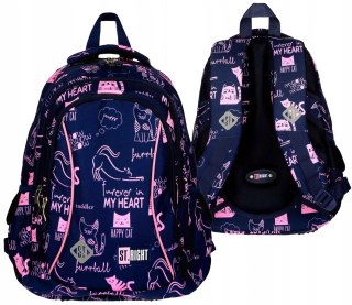 Školská taška, batoh - St.right School Batchpack Kotki BP-26 Meow