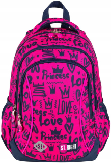 Školská taška, batoh - St.right School Batchpack Youth Love Pink