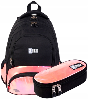 Školský batoh - Sada batohu St.right+Holo Koral Pencil Case-5440
