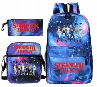 Školská taška - batoh, set, zostava - Stranger veci Nový batoh Set + Puzdro na ceruzku + taška