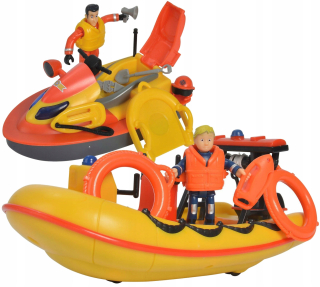 Fireman Sam Łódź Motorówka Neptún + Scooter Juno