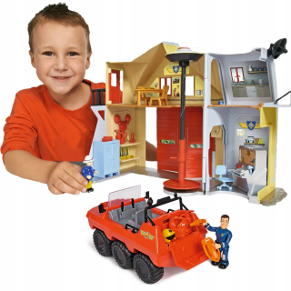 Fireman Sam požiarnej stanice + vozidlo Hydrus Simba