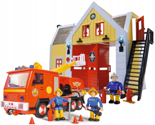 Fireman Sam remízy + Fire Truck Jupiter Simba