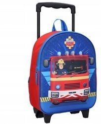 Detský kufor - Fireman Sam Car Suitcase na kolesách 3D batoh