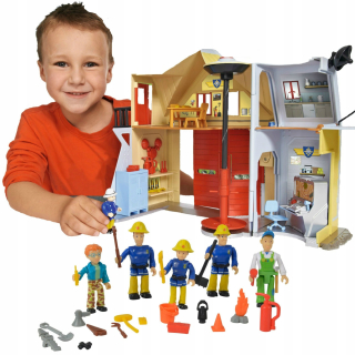 Požiarnik Sam požiarnej stanice KIT + 5 FIGÚRKY