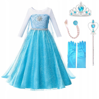 Elsa Frozen - Elsa zamrznuté kostým kostým 120 cm set