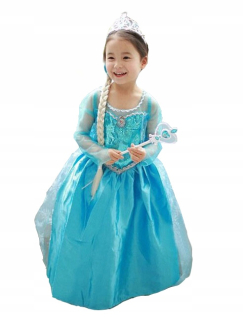 Elsa Frozen - Mrazené šaty Elsa, výška ľadovej pôdy 110-122 cm