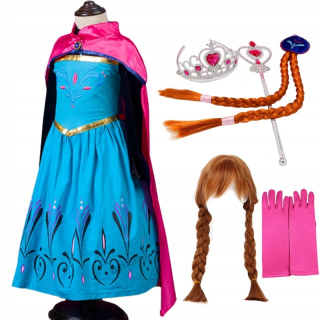 Elsa Frozen - Šaty Anna Elsa zamrznutá krajina ľadu 128