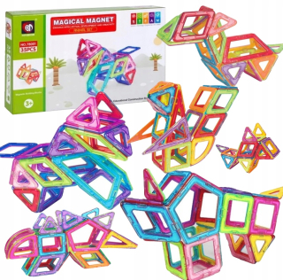 Stavebnica - SUPER SET COLOR magnetických blokov 3D EL 35