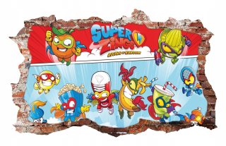 Destké samolepky - Nálepky na stenu Super Zings 3D otvor 115x75 cm