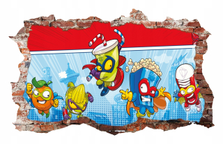 Samolepky do detskej izby - Nálepky na stenu Super Zings 3d 70x46 cm