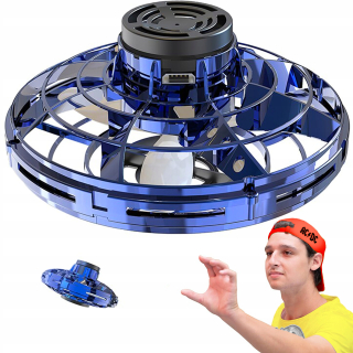 Svetelný flying fidget spinner drone ufo hračka