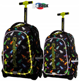 Školský batoh - Žiariaci batoh Coolpack na LED juniorské kolesá