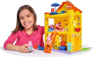Stavebnica - Peppa Pig veľký dom VESTY + 4 číslice FAMILY
