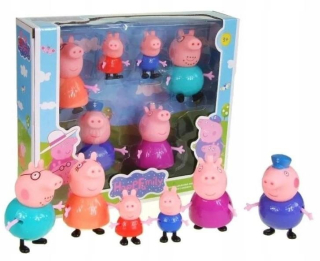 Postavička - Pig peppa george mama otec dedko babička 6 ks